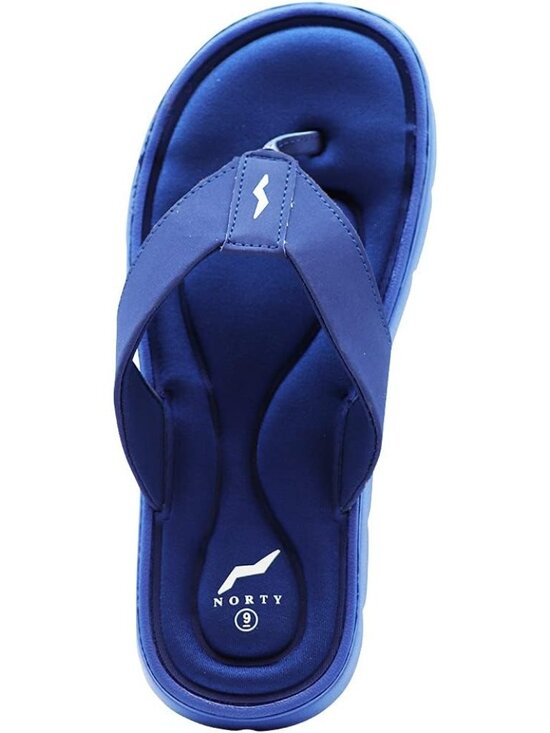 Men\'s Navy Blue Memory Foam Foot Bed Comfort Casual Sandal Slip On Shoes main image 5
